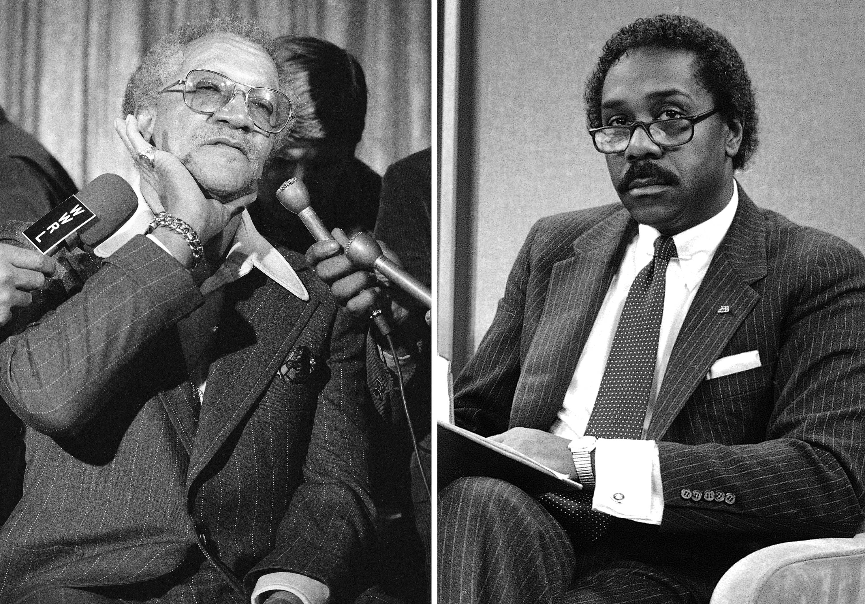 Associated Press, 1974, 1984Comedian Redd Foxx, left, speaking to journalists about the reasons he left the top-rated sitcom "Sanford & Son" on March 14, 1974, and actor Demond Wilson participating in a CBS "Face the Nation" discussion on May 5, 1984. It was 50 years ago this month that the sitcom "Sanford and Son" debuted on NBC.