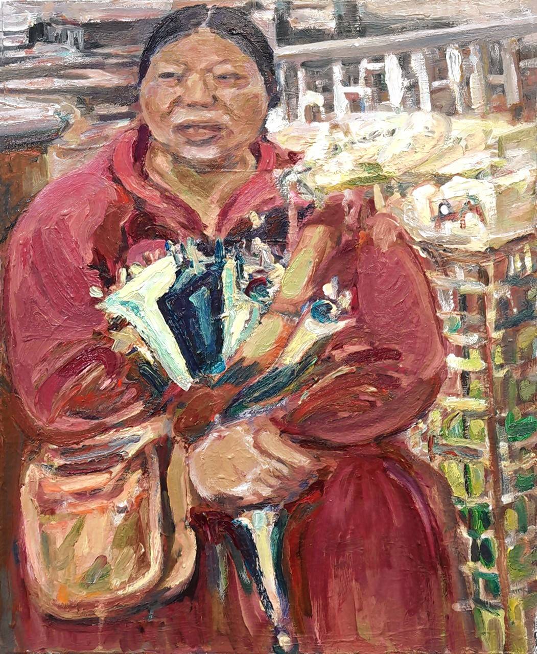 Artwork such as Siyao Lu's "Woman With An Umbrella" will be featured at the 12th annual Going Dutch Festival, a celebration of the female voice in dance, music, theater, and the visual arts.