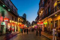  Bourbon Street is a favorite of visitors to New Orleans, Louisiana. Photo courtesy of Allard1/Dreamstime.com. 