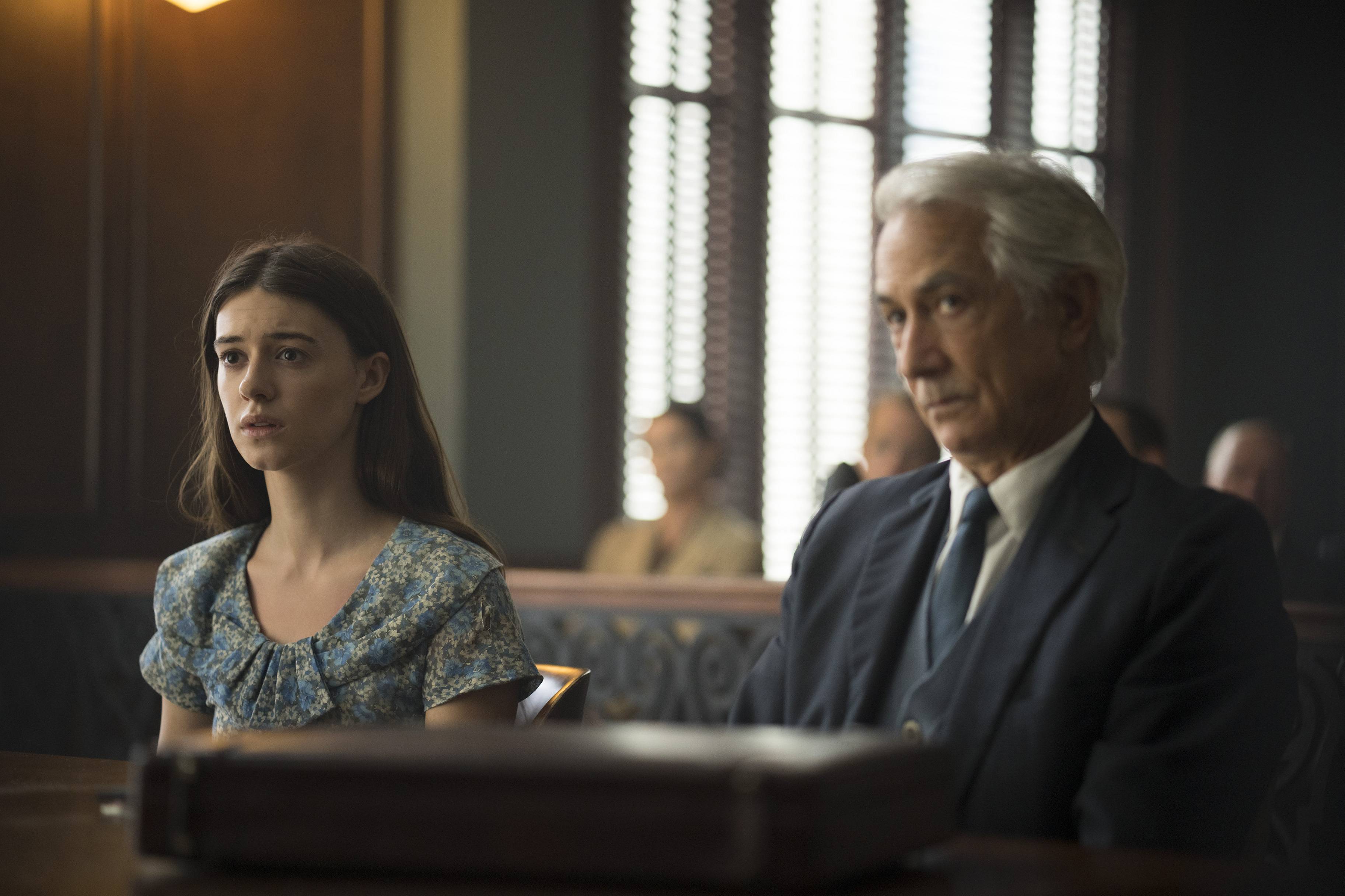 When Kya (Daisy Edgar-Jones) is accused of murdering a boyfriend, local retired attorney and nice guy Tom Milton (David Strathairn) defends her in "Where the Crawdads Sing."