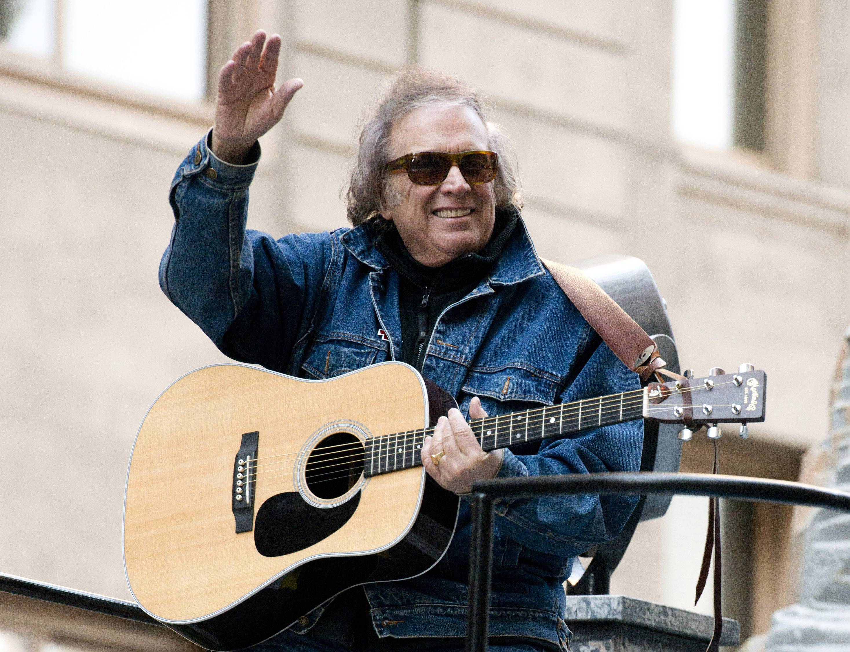 Don McLean rides a float in the Macy's Thanksgiving Day Parade in New York in 2019. For all those fans of the iconic song "American Pie" who have sometimes wondered about the lyrics they are singing loudly, singer-songwriter Don McLean shares the secrets in the new full-length feature documentary, "The Day the Music Died: The Story of Don McLean's 'American Pie.'"
