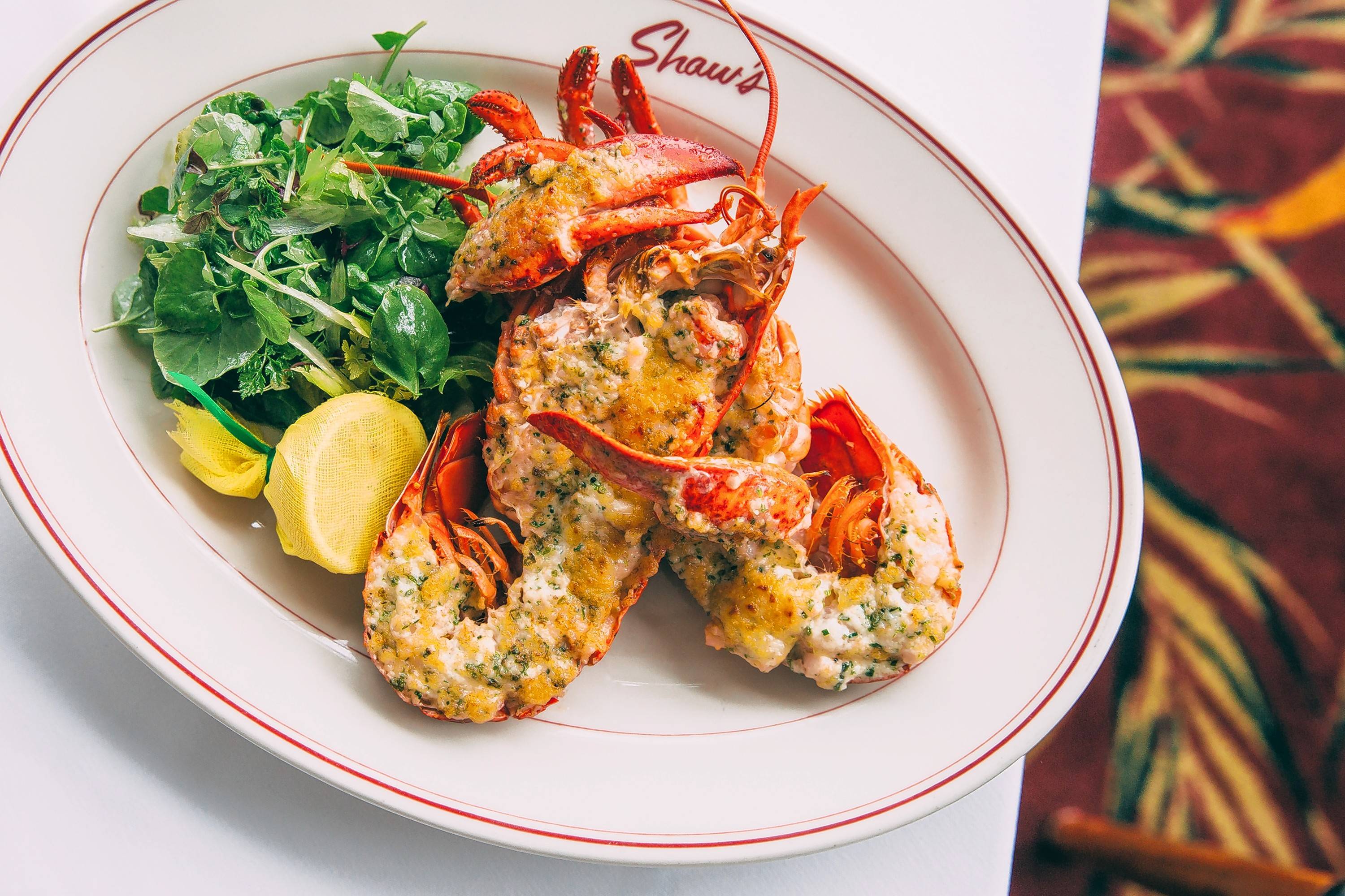 Shaw's Lobster Festival includes a plethora of lobster specials, including the blue crab stuffed lobster.