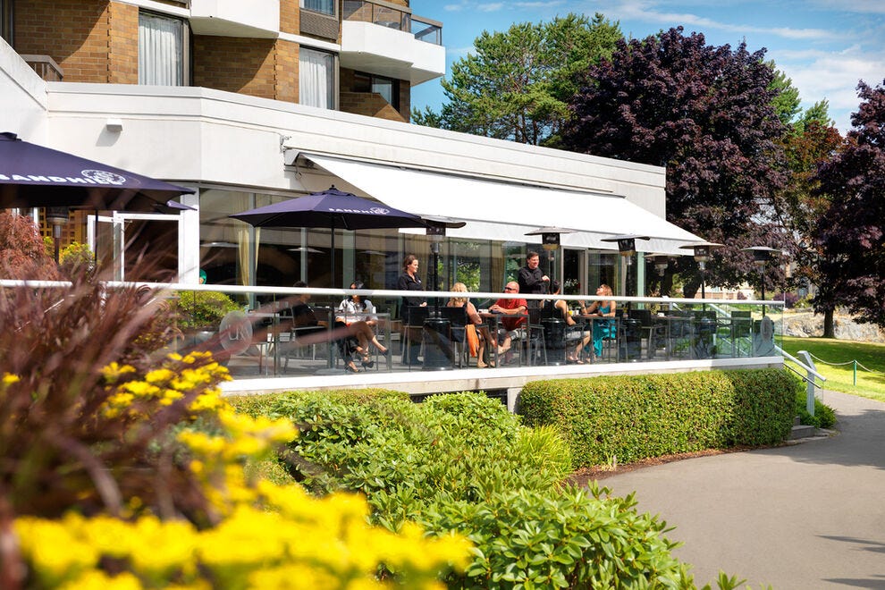 Aura Waterfront Restaurant + Patio allows diners to relish seasonal delicacies plus views of Victoria's Inner Harbour