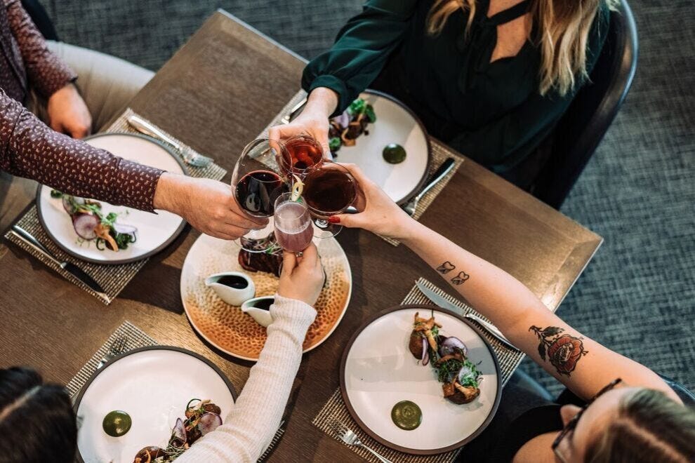 The Courtney Room inside Magnolia Hotel &amp; Spa spotlights local fare in an elegant, light-filled space