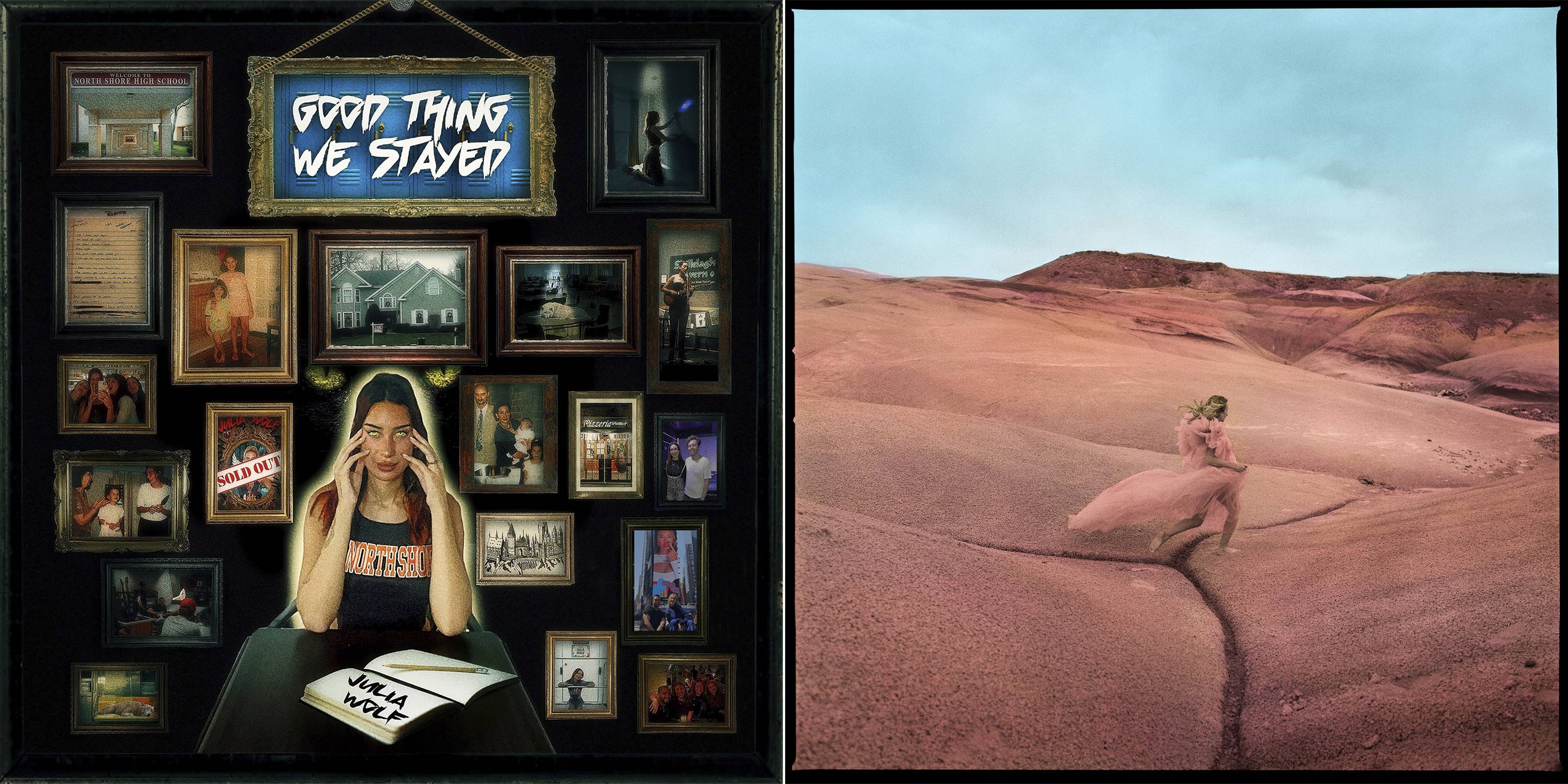 Julia Wolf's debut album "Good Thing We Stayed," left, and Margo Price's fourth studio full-length album, "Strays" hit streaming and retail services this week.
