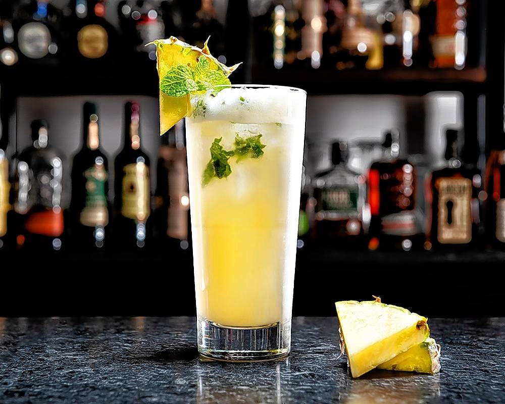 The Pineapple Ginger Cooler is a spirit-free sipper available now at Bar Louie.